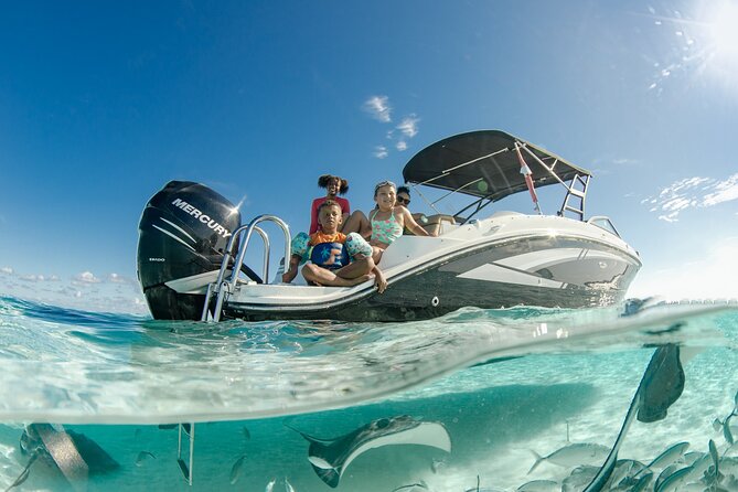4 hour Private Boat charter to Stingray City, Snorkeling and More - Coral Gardens, with snorkeling in 8 to 10 feet of water
