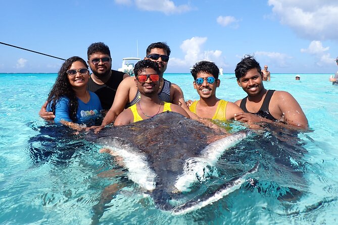 Stingray City Sandbar Experience - Meeting the stingrays in shallow water